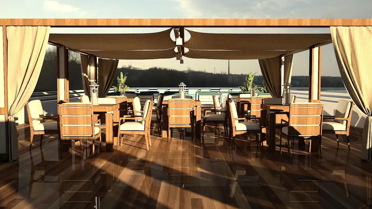 Sun deck of the SUNRISE Terramar Nile Cruise Nile cruise